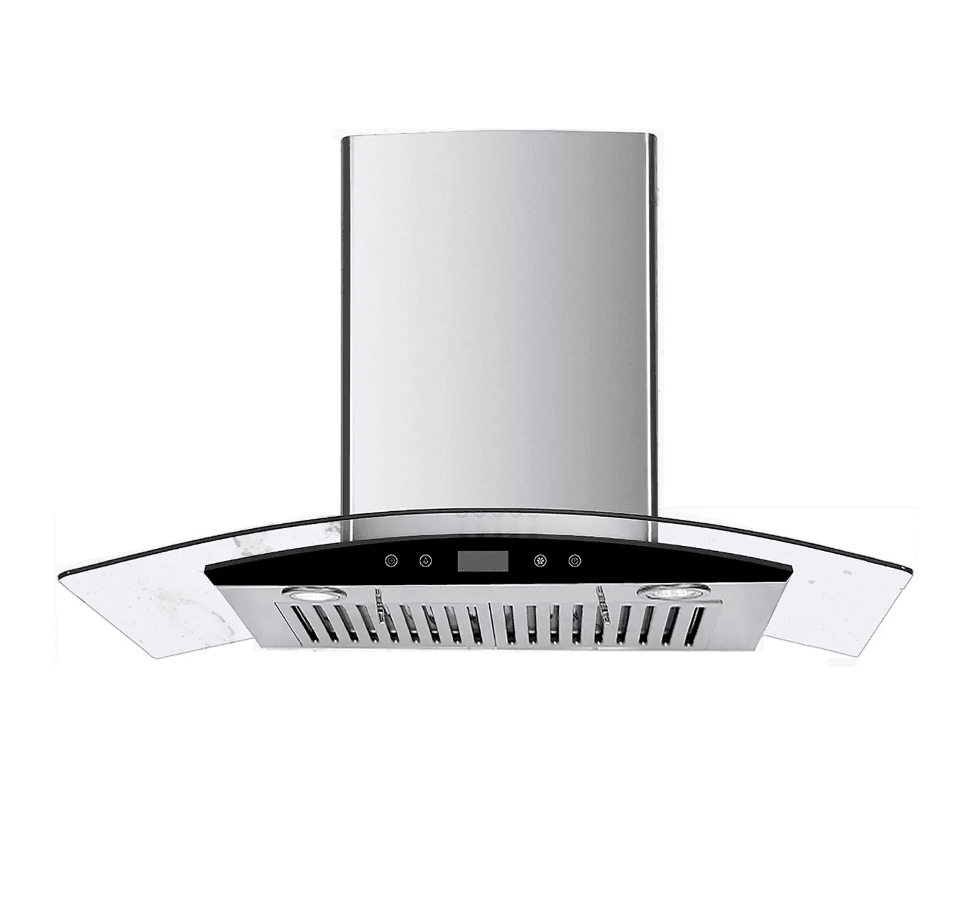 Campana de Pared Cristal Curvo Negro Acero Inoxidable EB-392