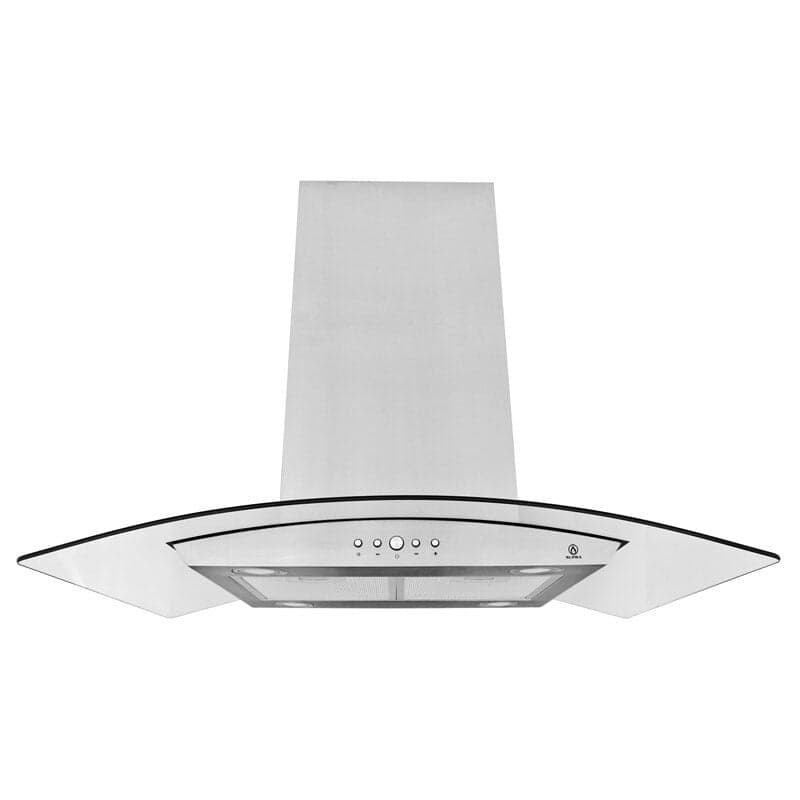 Campana Isla de Cristal 90cm Acero Inoxidable CI-90 SUPRA