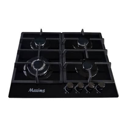 Parrilla de Gas 4 Quemadores Cristal Negro HBH4GS MAXIMS