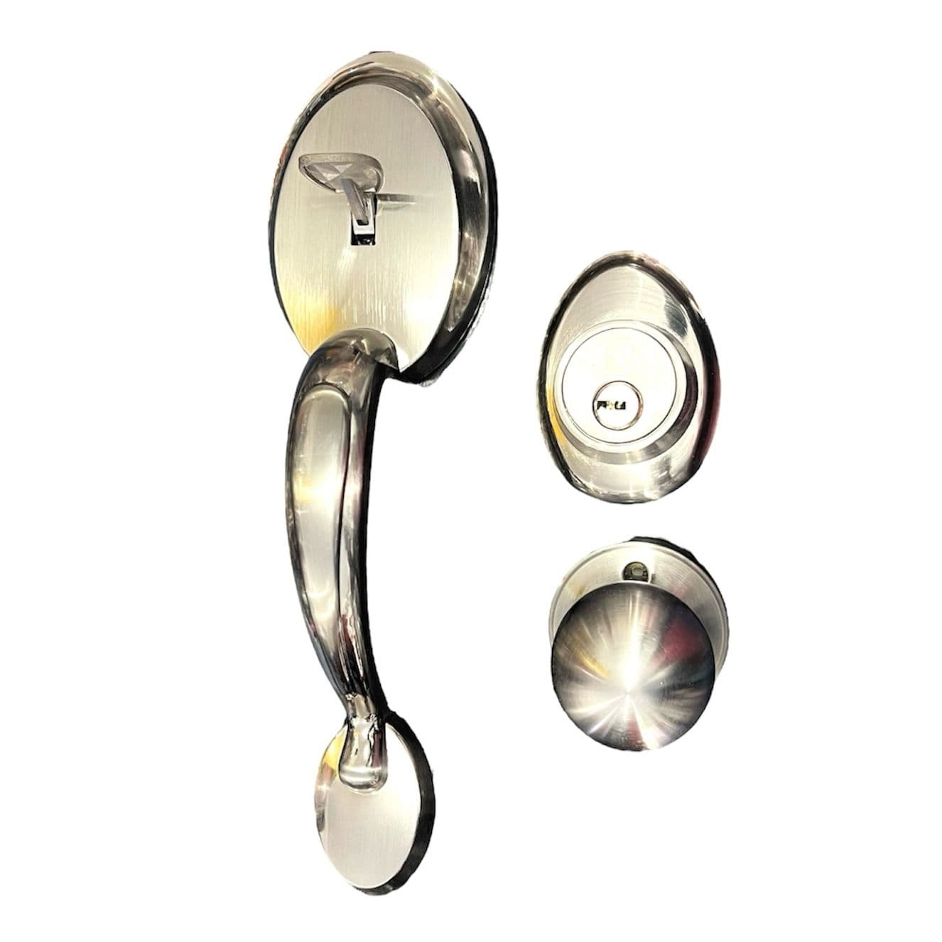 Cerradura Puerta Principal Austral 231928 Clásica Alta Seguridad Níquel Satín