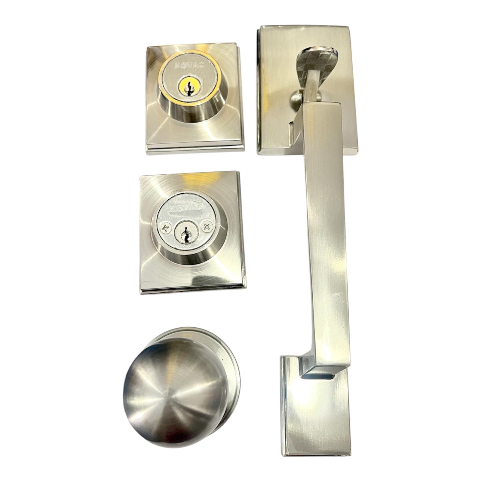 Cerradura Puerta Principal Kovac RPO01 Porto Níquel Satín