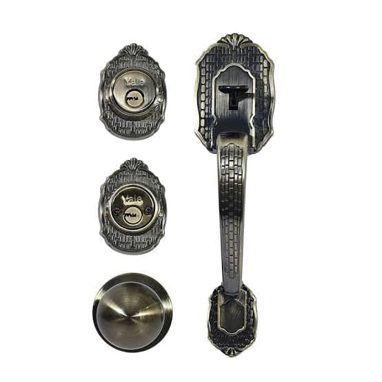 Cerradura Puerta Principal Yale MX80884 Verona Latón Antiguo