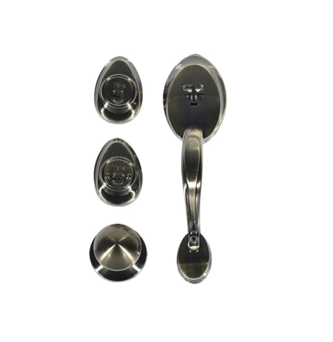 Cerradura Puerta Principal Yale MX80878 Venecia Latón Antiguo