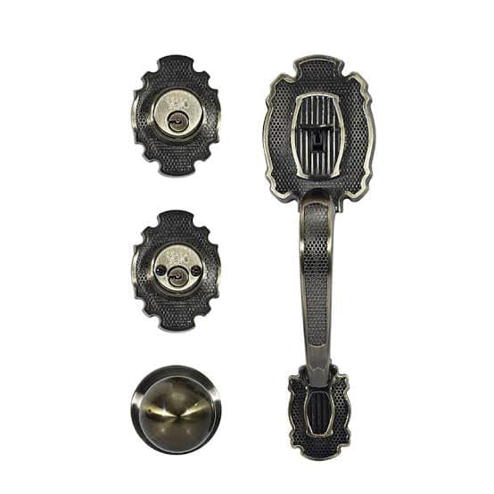 Cerradura Puerta Principal Yale MX87561 Riviera Latón Antiguo