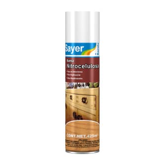 Barniz en Aerosol Sayer Lack LT-0120, Tono Roble 425ml - Acabado Entintado para Madera