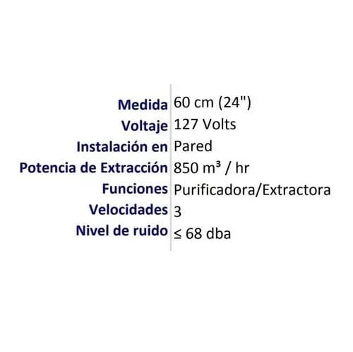 Campana Cristal Curvo 60 Cm Negro - EB331 miniatura 2