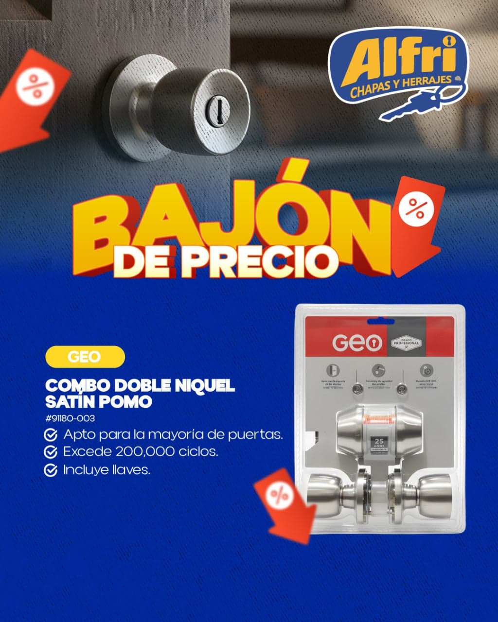 Combo Doble de Seguridad: Cerradura + Cerrojo (Edición Kovac y Geo) miniatura 3