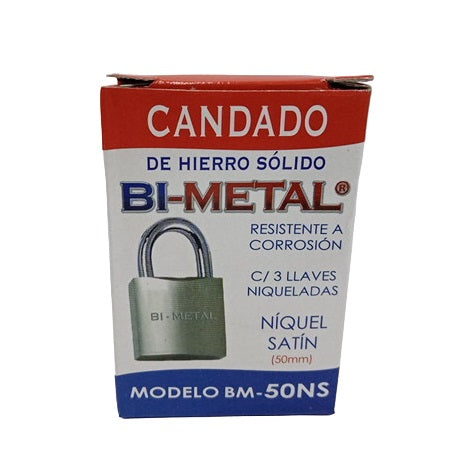 Candado Hierro Corto Bi-Metal Bm-50NS