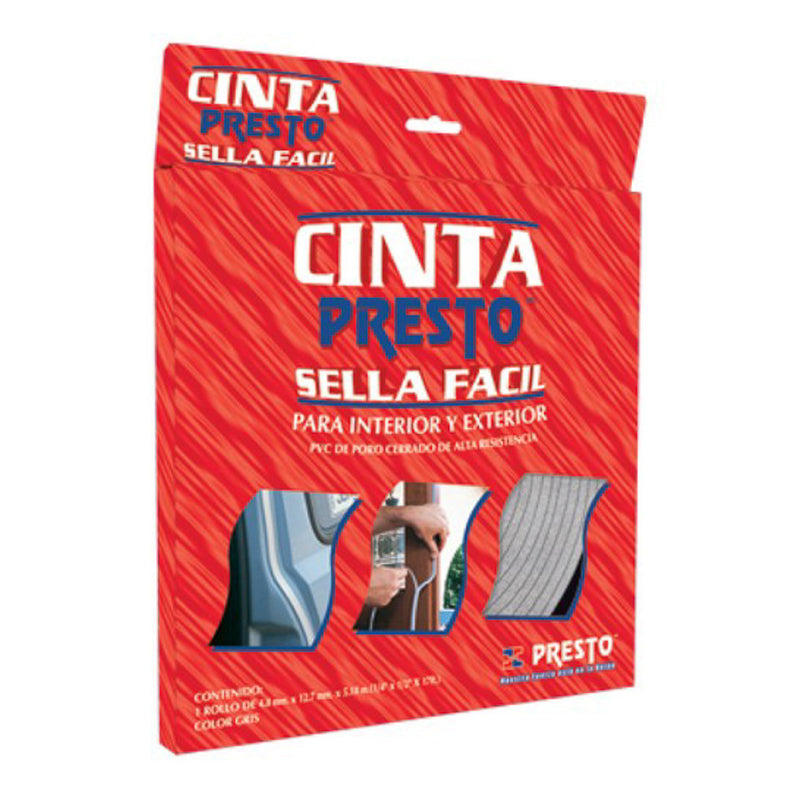 Rollo Cinta Sella Fácil 18mt 3149 Presto Gris